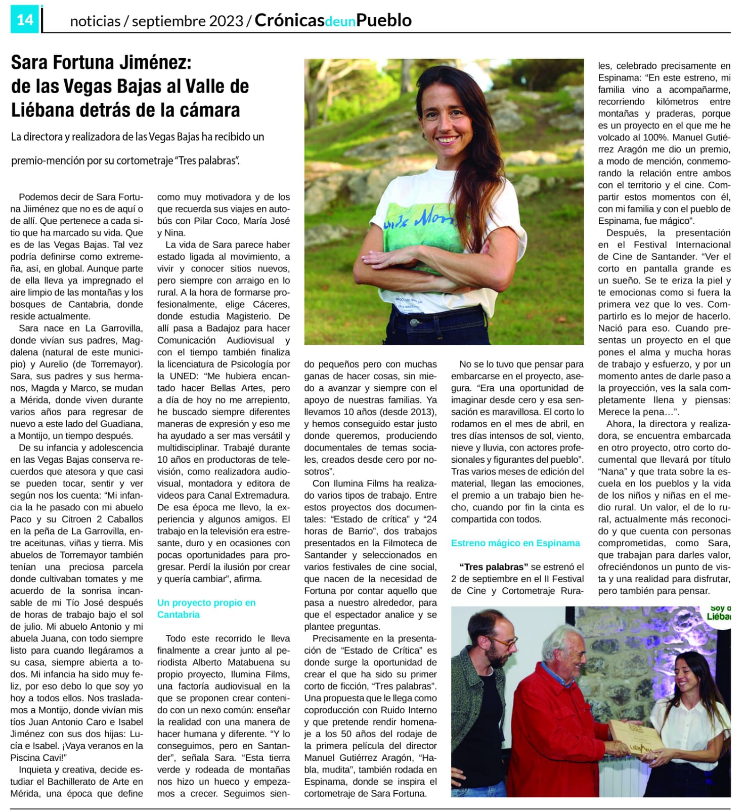 Noticia Crónicas de un pueblo Extremadura